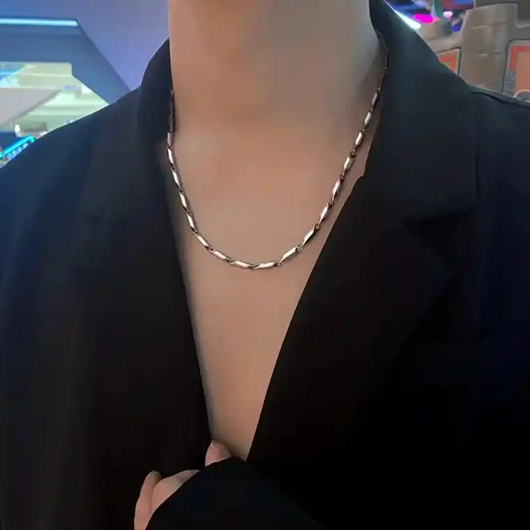男士项链 #男生配饰 #锁骨链 # - 抖音