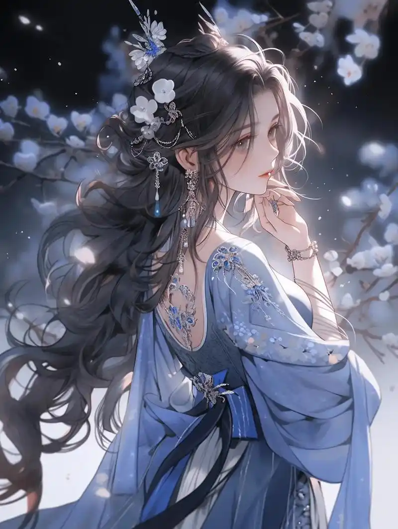 古风壁纸|古风头像.蓝色鸢尾花#女生头像 #古风 - 抖音