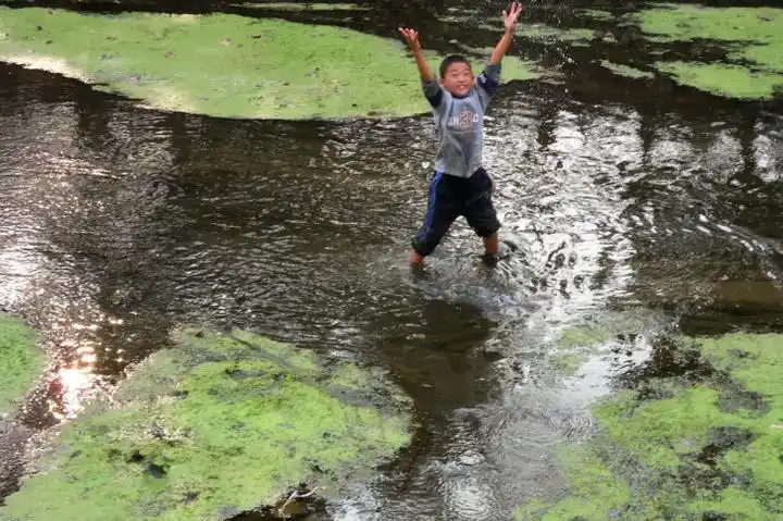 【乡间小河--儿童戏水摄影图片】北京郊区纪实摄影_天山映月_太平洋