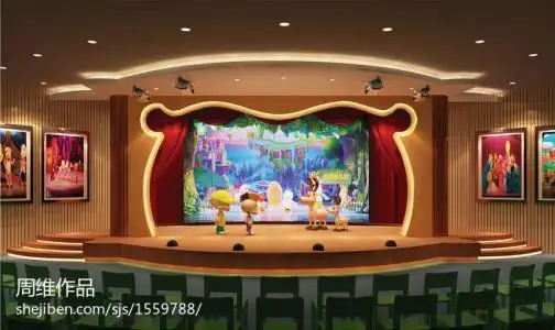 幼儿园礼堂简笔画