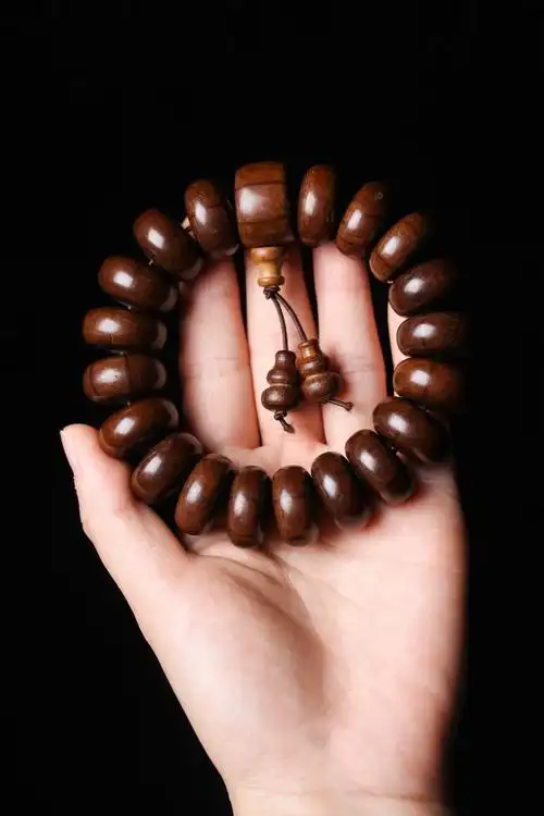 秋痕 五台山六道木手串男佛珠手串算盘珠木质手链文玩饰品同料葫芦