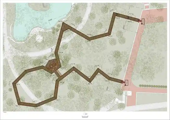 树梢漫游步道 / carlos castanheira,平面图