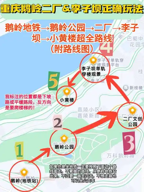 重庆鹅岭→李子坝不费脚路线图,重庆鹅岭二厂行李寄