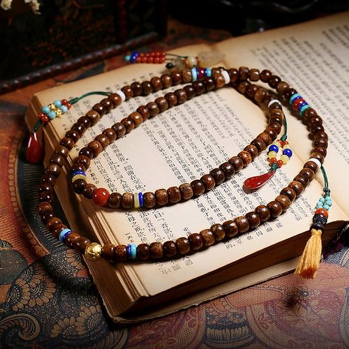 福果地30年玉化老陈籽星月菩提子手串精品配饰天然藏式佛珠108颗