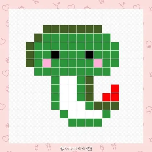 好多人问我要这个图纸,最近不在家不能拼豆好无聊所以我就画了一下.