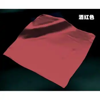 口袋巾国外送礼丝绸男士西装桑蚕丝纯色小手绢素色真丝手帕女 酒红色