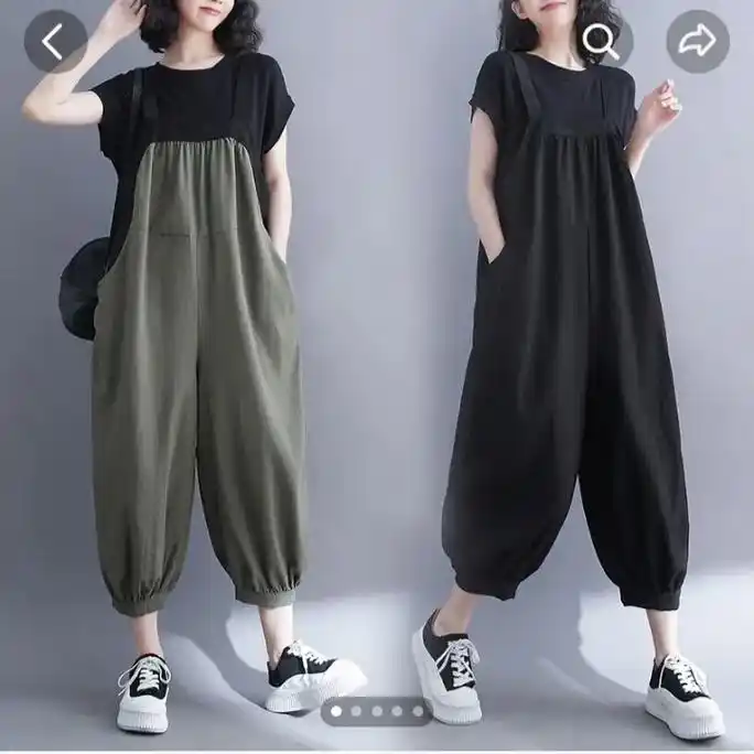 显瘦洋气九分连体背带灯笼裤(在橱窗)希望我努力的优选和分享, - 抖音