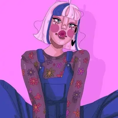 怪诞女孩头像高清手绘怪异风格另类头像女生图片