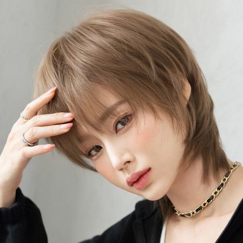 狼尾假发女短g发全头套式整顶2023年新款时尚化疗后女士光头专用