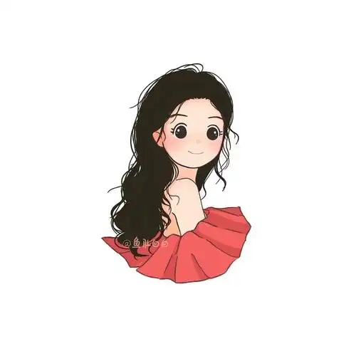 q版头像卷发氛围感女生头像