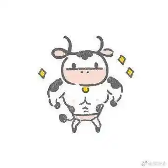 动物牛头像简笔画