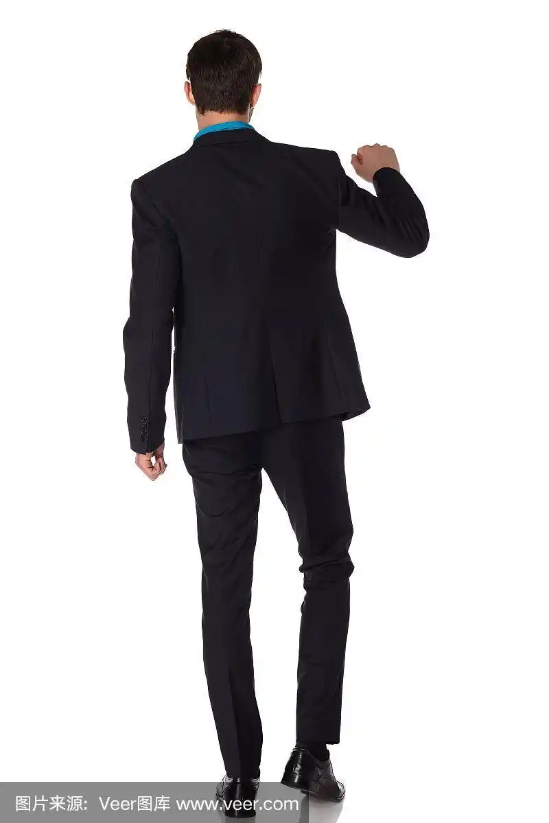 一个商人的背影.孤立的