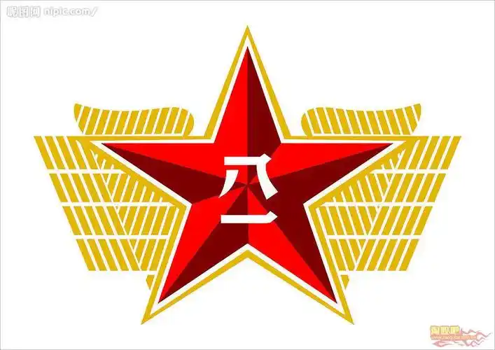 空军军徽为天蓝色底,象征无垠的蓝天,衬以金黄色飞鹰两翼,代表飞机