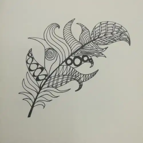 临摹|禅绕画 树叶