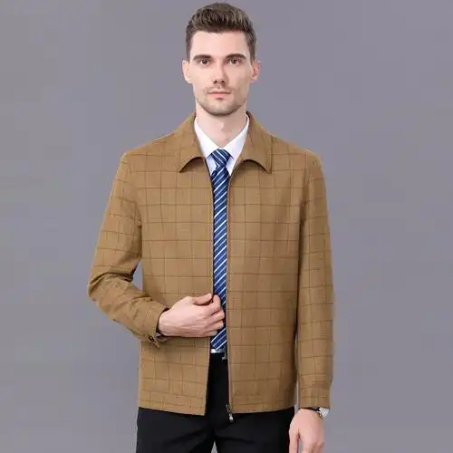 阿玛尼男士夹克衫男拉链韩版修身大码高档正品时尚商务休闲秋冬季品牌