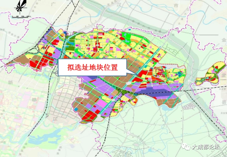 贸易试验区成都青白江铁路港片区北部核心区域,规划用地总共约306亩