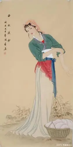 一组娴静柔美的工笔仕女画