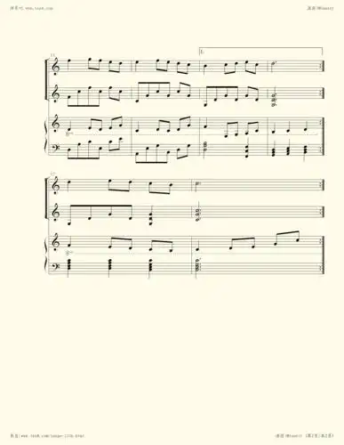 钢琴谱:渔翁( minuet in c)