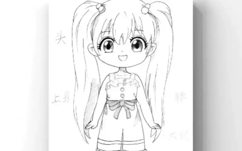 q版漫画三头身人物比例,动漫手绘