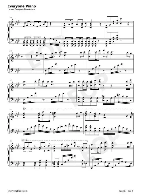 让酒-沙海插曲五线谱预览5