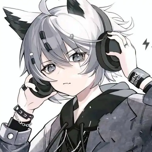 带耳机的绝美动漫头像