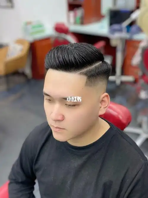 最近很火的男士发型#男士油头渐变  #油头  #后羿