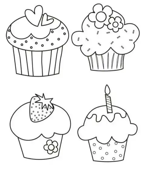 小蛋糕简笔画食物简笔画大全小蛋糕怎么画食物简笔画大全小蛋糕怎么画