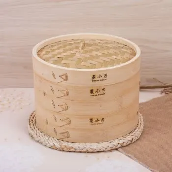 蒸笼蒸小子家用竹制蒸笼加深小笼包馒头竹笼屉手工蒸屉蒸架格商用c 24