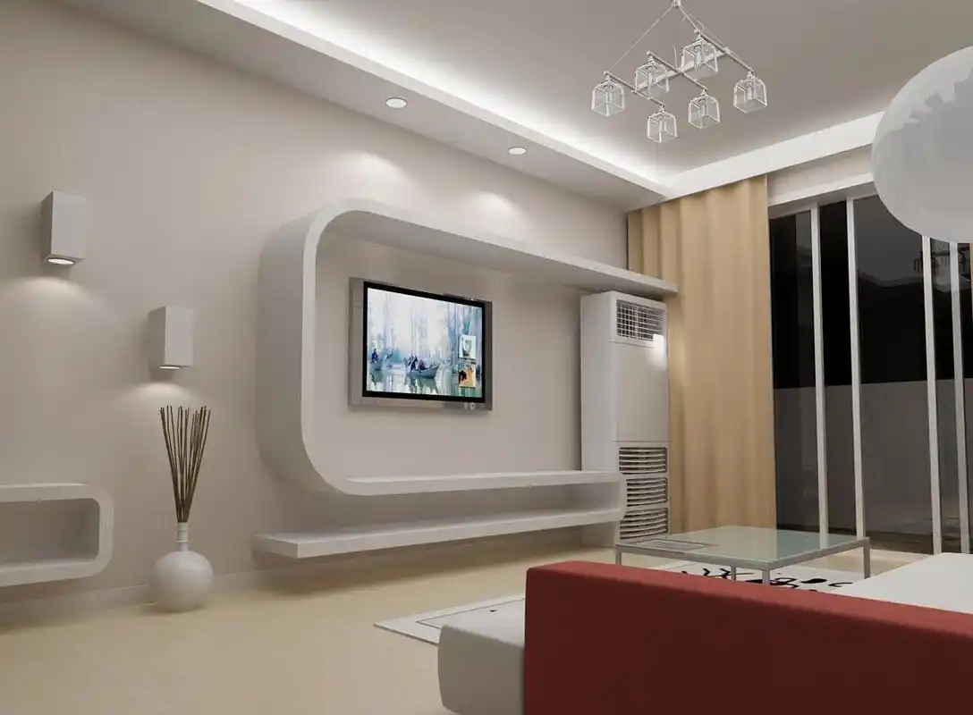 2017小户型简约家庭电视背景墙装修效果图片