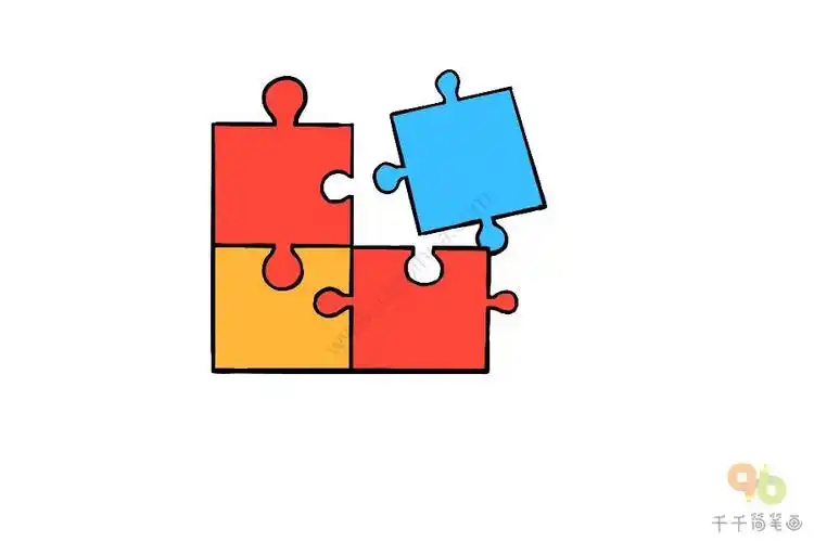 拼图简笔画画法