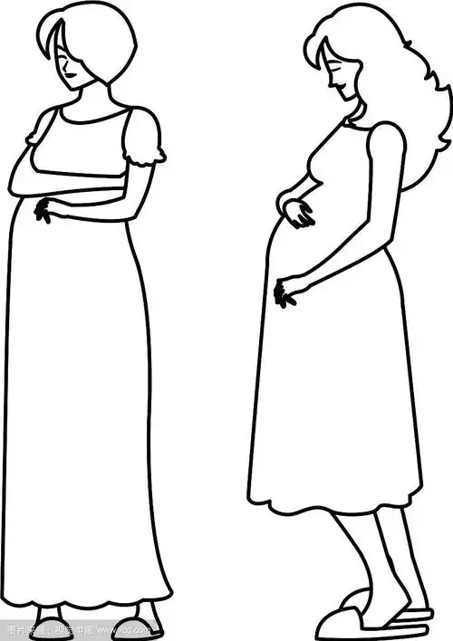 一对漂亮的孕妇角色