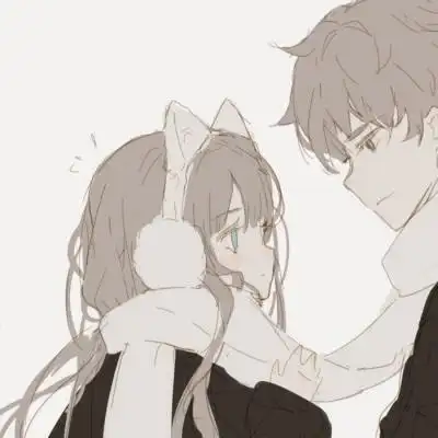 温柔情侣头像一人一半动漫高清仙气又温柔的情侣头像动漫图片