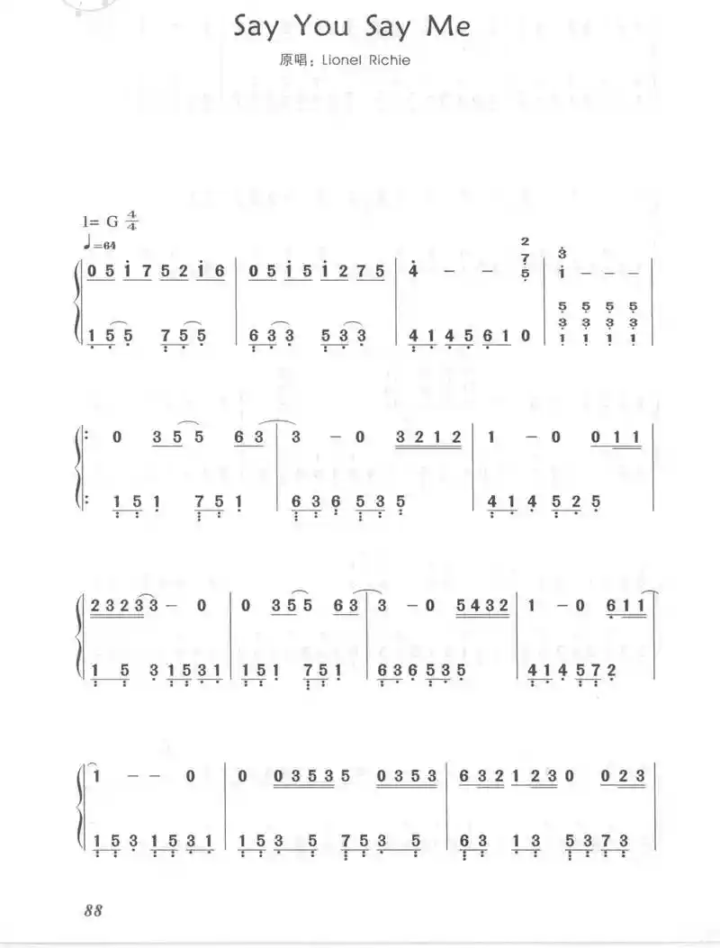 欧美日韩钢琴弹奏 双手钢琴简谱