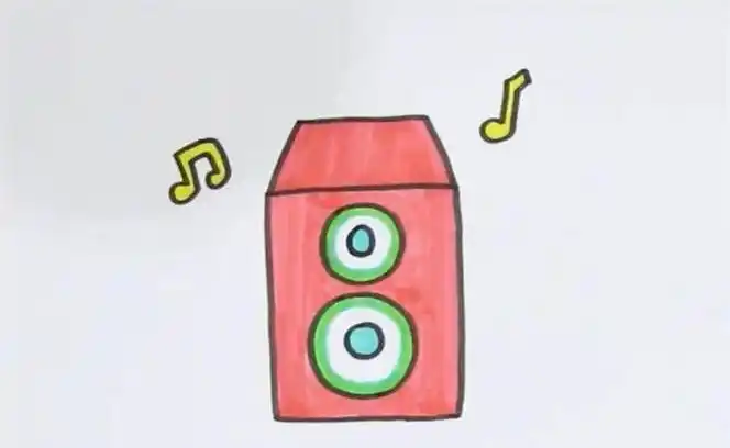 卡通音响简笔画手绘