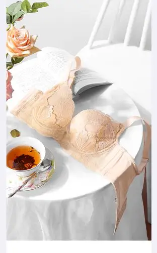 茜施尔大码薄杯刺绣文胸性感聚拢上托收副乳调整型胸罩美背内衣女