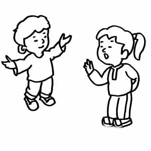 两个小朋友简笔画小男孩小女孩简笔画