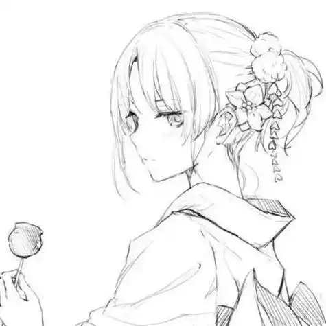 女孩 女人 时尚美女 女性素描头像 卡通女生 简笔画插图简笔画 手绘