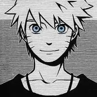 鸣人丧系头像 超清黑白鸣人丧系头像