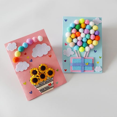 春节元旦感恩贺卡幼儿园diy手工制作感谢卡片材料包儿童新年礼物