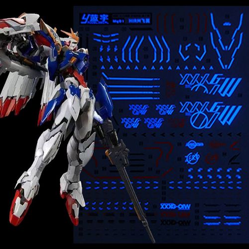 蓝宇 mg 1/100 hirm 飞翼零式(无毛)水贴 ew wing 模匠魂荧光贴纸