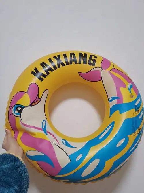 可爱的粉色海豚游泳圈_什么值得买