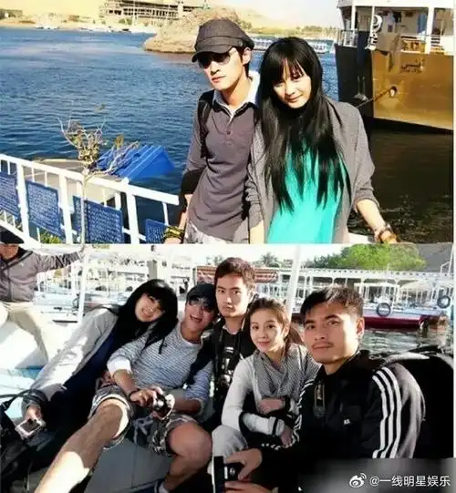 杨幂刘诗诗胡歌早期游埃及照,那时的大家都好青涩啊,杨幂和刘诗诗真是