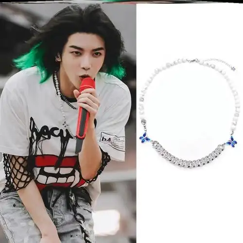 花花华晨晨宇2021海口火星演唱演唱会会同款双项链