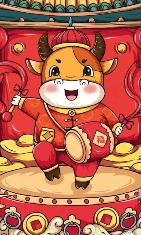 2021牛年新年新春吉祥招财进宝牛转乾坤气冲天手机壁纸集图片大全11