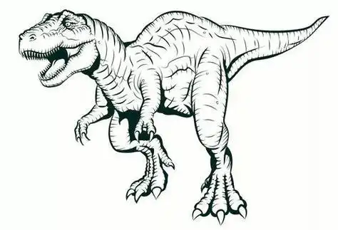 陆地霸王龙简笔画