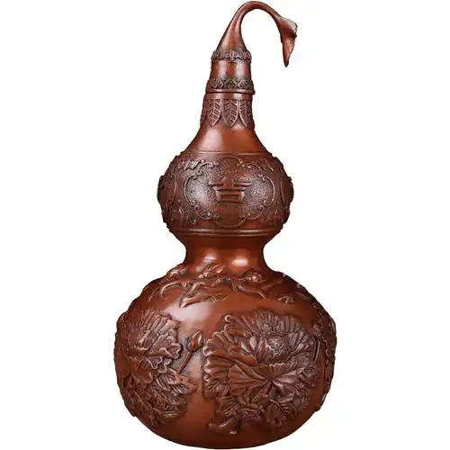 铜匠紫铜吉祥如意葫芦摆件纯铜摆设玄关家居家居装饰摆件