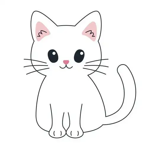 超级可爱小奶猫的画怎么画