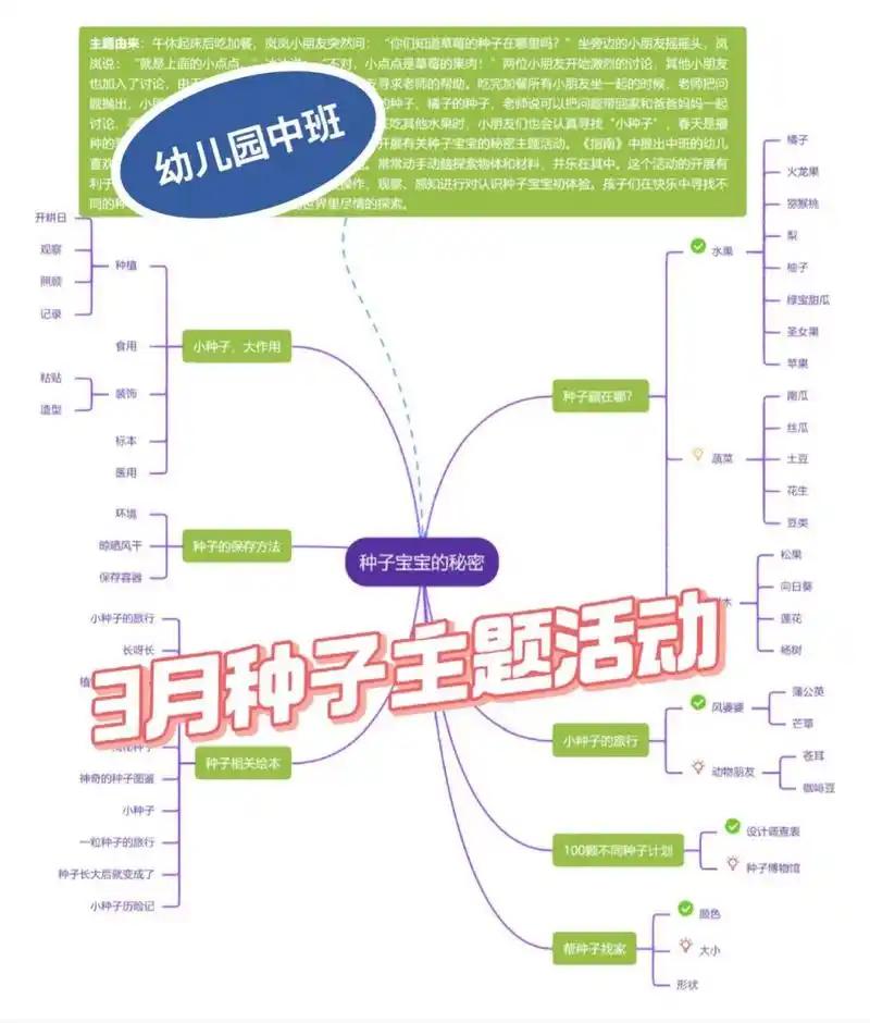 中班|种子主题活动|网络图     	 39715马上来啦!