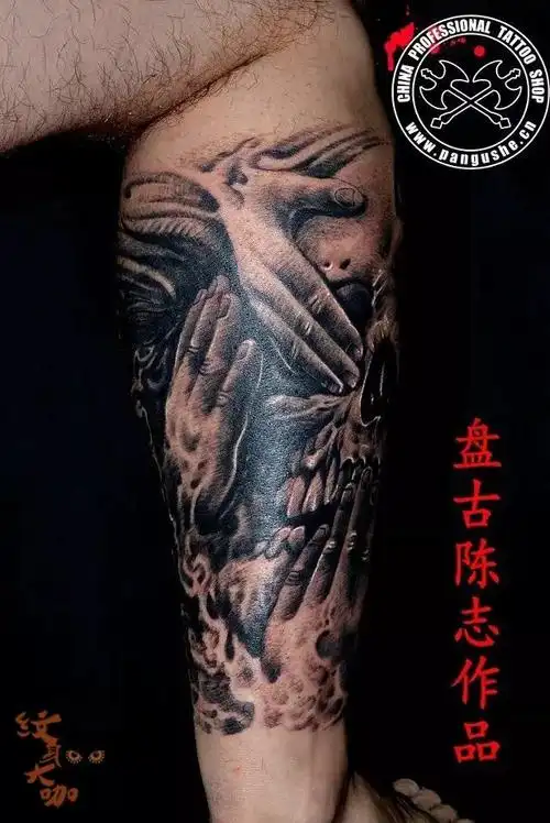 纹身图案手稿图片_盘古的纹身作品集