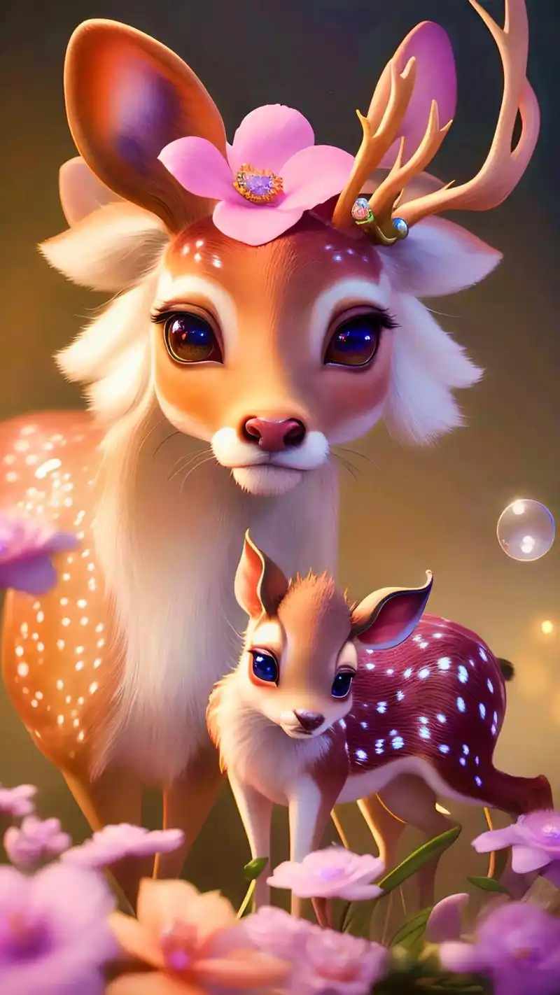头上有角,心中有梦,一鹿有你!#抖音图文来了 #ai绘画  - 抖音